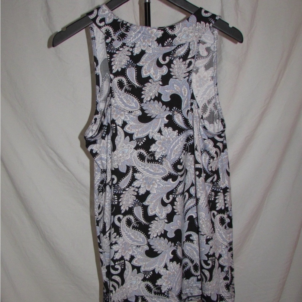Anne Klein Black and White Paisley Blouse - Picture 4 of 5